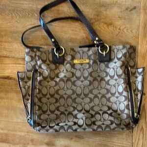 Coach Brown Signature Tote Bag